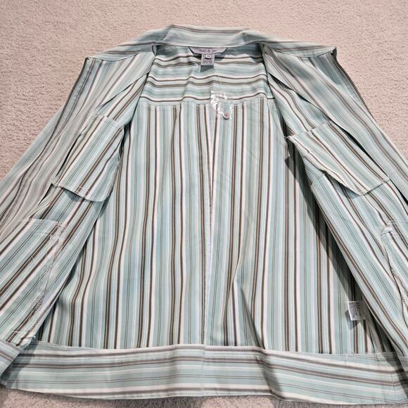 Mac & Jac Striped Zip-up Jacket Women's Size 14 NWOT - Picture 10 of 12